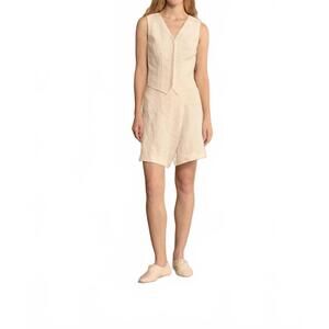 NEW CORTANA costa linen shorts in ivory